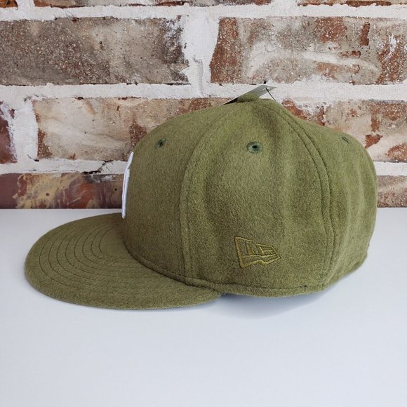 New Era 59FIFTY NY Yankees Urban Outfitters Fitted Hat 7 1/4 Wool Green Olive - Picture 6 of 10